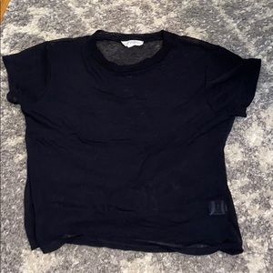 mesh cropped t shirt